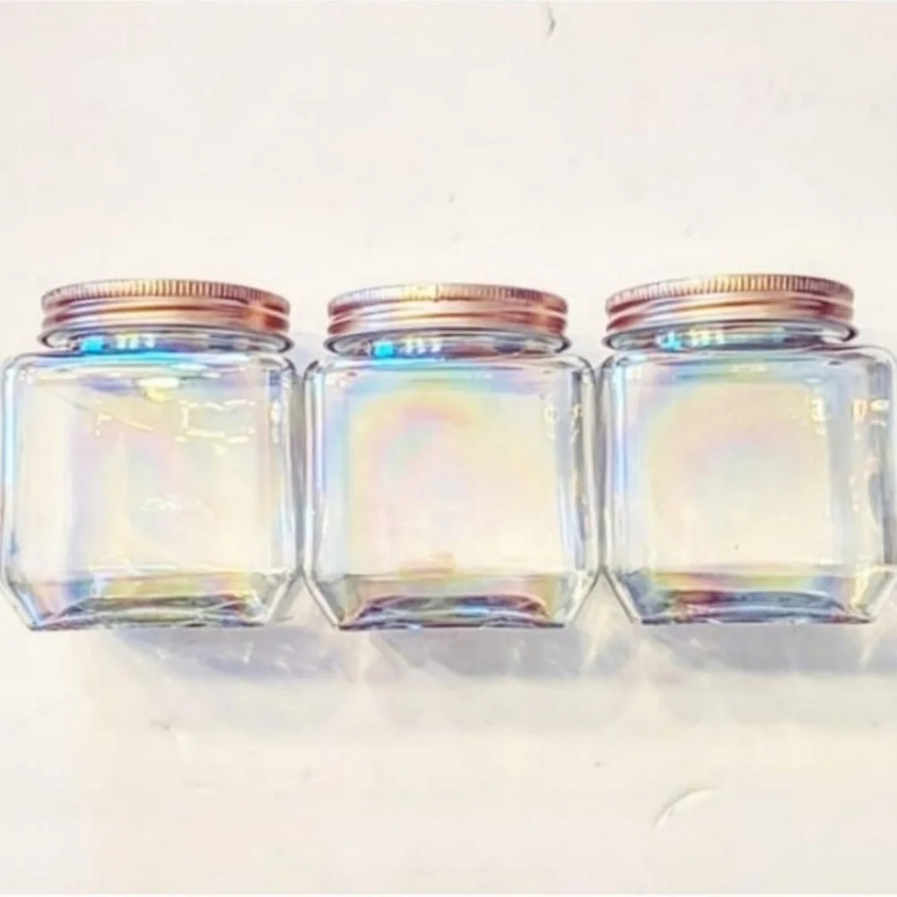 Iridescent 3 jars new storage